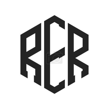 RER Logo Design. Anfangsbuchstabe RER Monogramm Logo mit Hexagon-Form