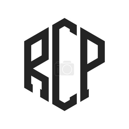 RCP Logo Design. Initial Letter RCP Monogram Logo using Hexagon shape