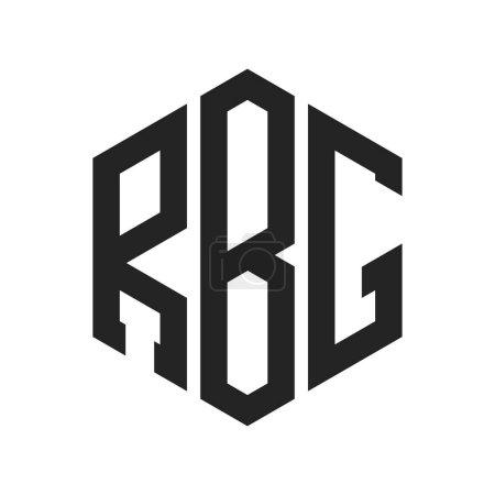 RBG Logo Design. Anfangsbuchstabe RBG Monogramm Logo mit Hexagon-Form
