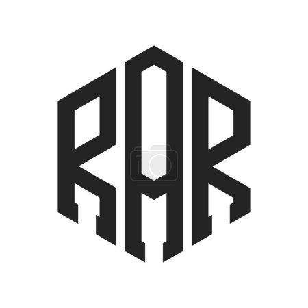 RAR Logo Design. Initial Letter RAR Monogram Logo using Hexagon shape