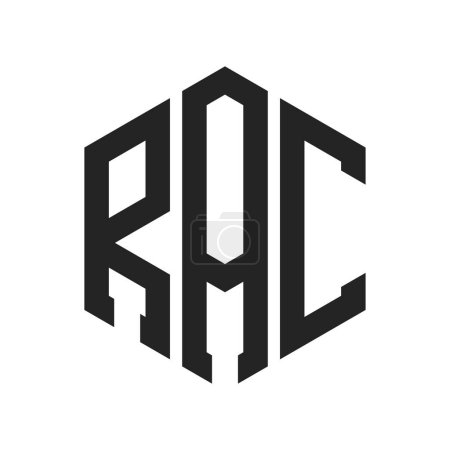 RAC Logo Design. Initial Letter RAC Monogram Logo using Hexagon shape