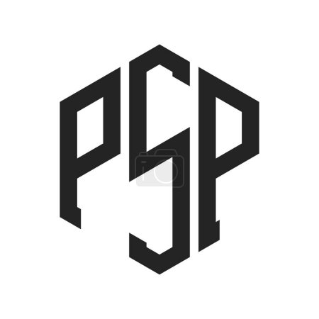 PSP Logo Design. Initial Letter PSP Monogram Logo using Hexagon shape