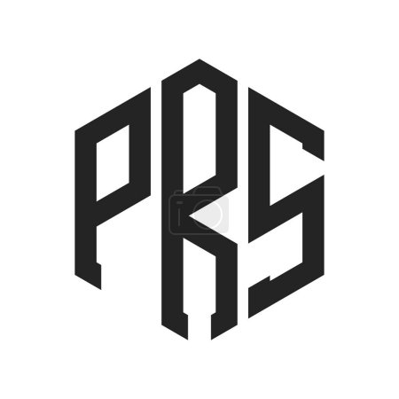 Conception de logo PRS. Lettre initiale PRS Monogram Logo utilisant la forme hexagonale