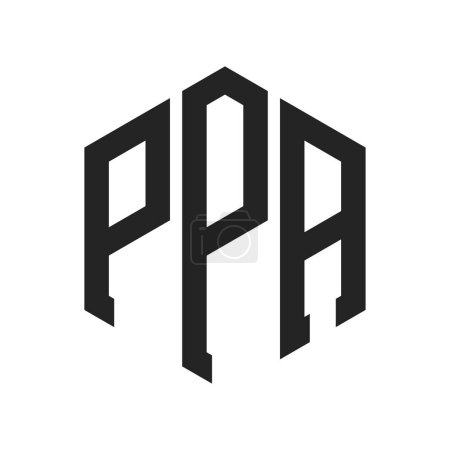 PPA Logo Design. Initial Letter PPA Monogram Logo using Hexagon shape