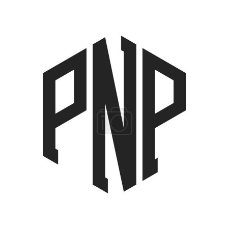 PNP Logo Design. Initial Letter PNP Monogram Logo using Hexagon shape