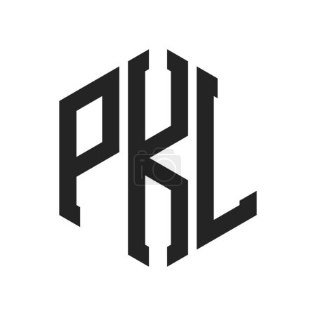 Ilustración de Diseño de Logo PKL. Logo inicial del monograma de la letra PKL usando la forma del hexágono - Imagen libre de derechos