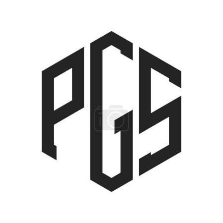 Téléchargez les illustrations : Conception de logo PGS. Lettre initiale logo monogramme PGS en utilisant la forme hexagonale - en licence libre de droit