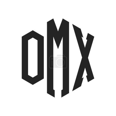 Téléchargez les illustrations : Conception de logo OMX. Lettre initiale OMX Monogram Logo utilisant la forme hexagonale - en licence libre de droit