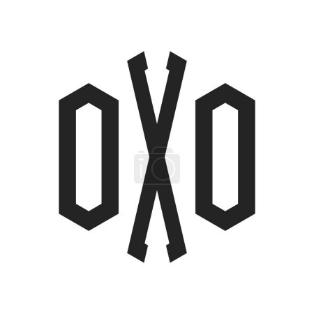 Ilustración de Diseño de Logo OXO. Logo inicial del monograma de la letra OXO usando la forma del hexágono - Imagen libre de derechos