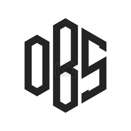 OBS Logo Design. Initial Letter OBS Monogram Logo using Hexagon shape