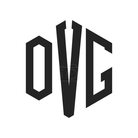 OVG Logo Design. Anfangsbuchstabe OVG Monogramm Logo in Sechseckform