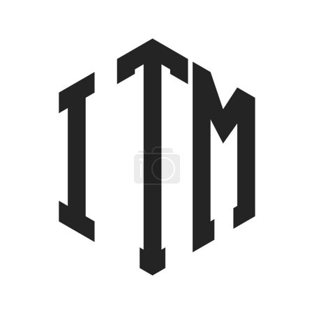 Illustration for ITM Logo Design. Initial Letter ITM Monogram Logo using Hexagon shape - Royalty Free Image