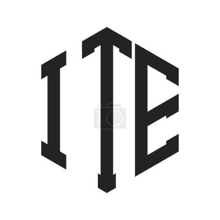 Ilustración de Diseño de Logo ITE. Logo inicial ITE Monogram con forma de hexágono - Imagen libre de derechos