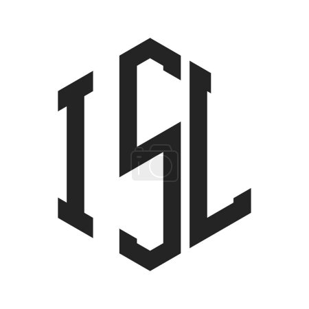 Diseño de Logo ISL. Logo inicial del monograma ISL de la letra usando la forma del hexágono