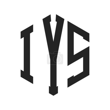 Diseño de Logo IYS. Logo inicial del monograma IYS con forma de hexágono