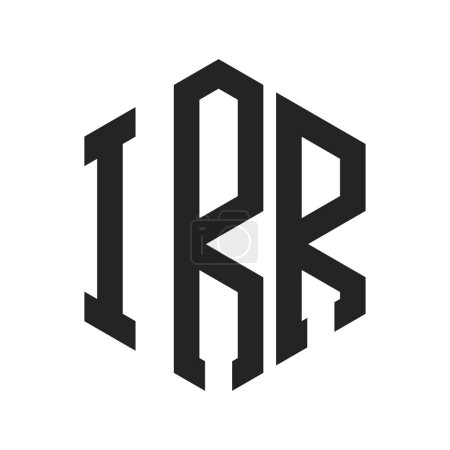IRR Logo Design. Initial Letter IRR Monogram Logo mit Hexagon-Form