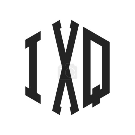 Illustration for IXQ Logo Design. Initial Letter IXQ Monogram Logo using Hexagon shape - Royalty Free Image