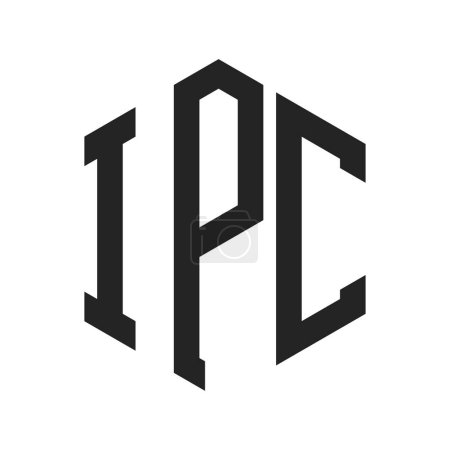 Conception du logo IPC. Lettre initiale IPC Monogram Logo utilisant la forme hexagonale