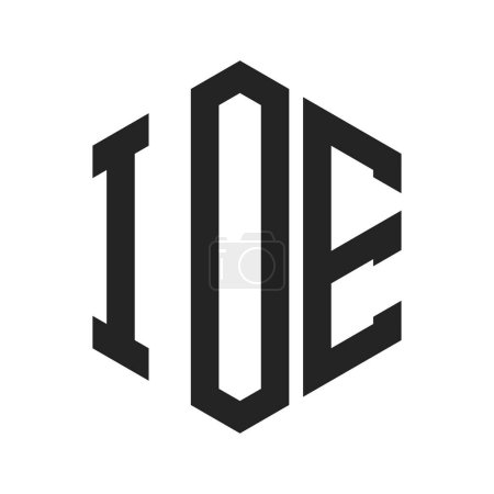 IOE Logo Design. Initial Letter IOE Monogram Logo using Hexagon shape