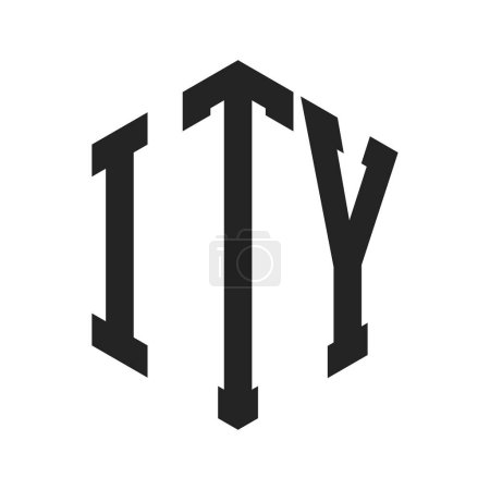 Das Logo von ITY. Anfangsbuchstabe ITY Monogram Logo mit Sechseck-Form