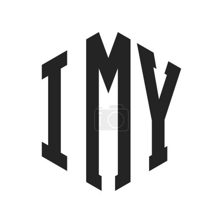 Téléchargez les illustrations : Conception de logo IMY. Lettre initiale IMY Monogram Logo utilisant la forme hexagonale - en licence libre de droit