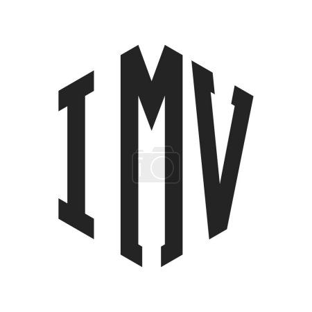 Conception de logo IMV. Lettre initiale IMV Monogram Logo utilisant la forme hexagonale