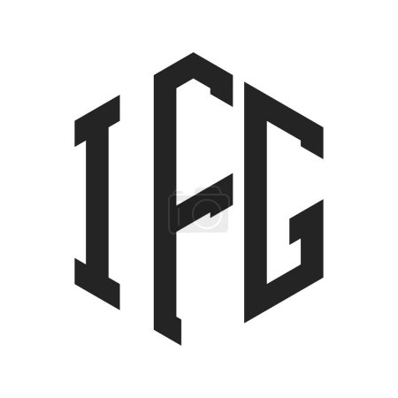 IFG Logo Design. Initial Letter IFG Monogram Logo mit Hexagon-Form