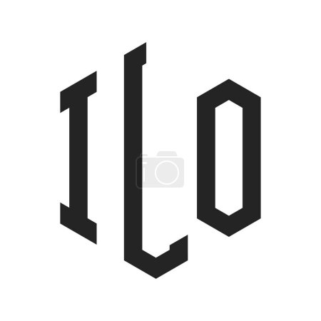 ILO Logo Design. Initial Letter ILO Monogram Logo using Hexagon shape