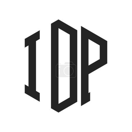 IDP Logo Design. Initial Letter IDP Monogram Logo using Hexagon shape