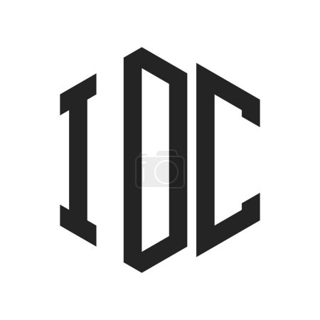 IDC Logo Design. Initial Letter IDC Monogram Logo mit Hexagon-Form