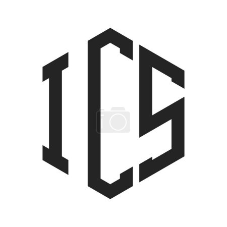 ICS Logo Design. Initial Letter ICS Monogram Logo using Hexagon shape