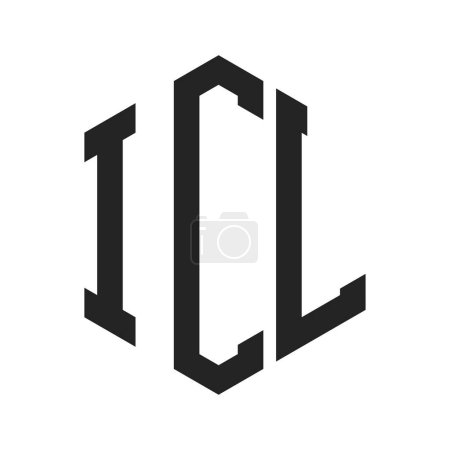 Illustration for ICL Logo Design. Initial Letter ICL Monogram Logo using Hexagon shape - Royalty Free Image