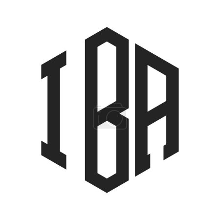 IBA Logo Design. Lettre initiale IBA Monogram Logo en utilisant la forme hexagonale