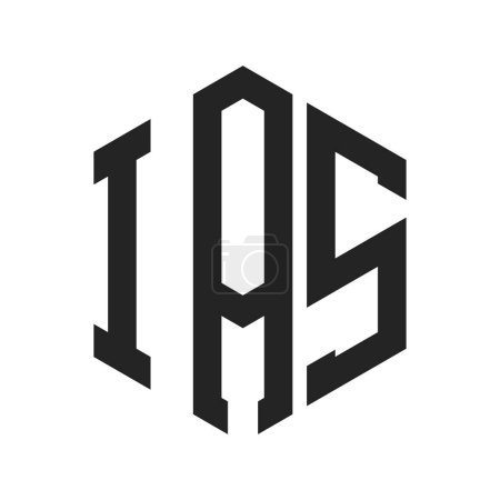 IAS Logo Design. Initial Letter IAS Monogram Logo using Hexagon shape