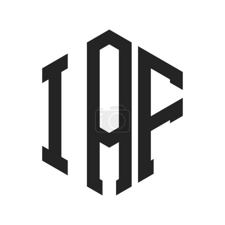 Téléchargez les illustrations : IAF Logo Design. Lettre initiale IAF Monogram Logo utilisant la forme de l'hexagone - en licence libre de droit