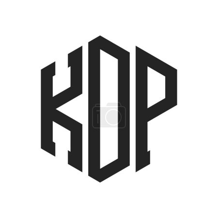 KDP Logo Design. Initial Letter KDP Monogram Logo using Hexagon shape