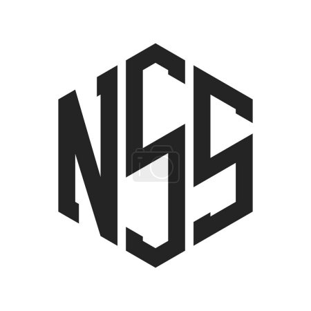 NSS Logo Design. Initial Letter NSS Monogram Logo using Hexagon shape