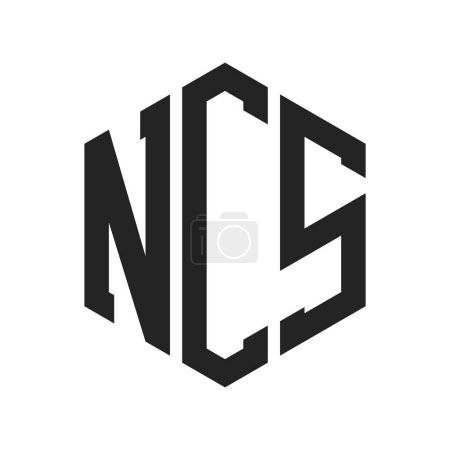 Conception de logo NCS. Lettre initiale logo monogramme NCS en utilisant la forme hexagonale