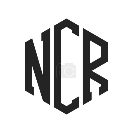 NCR Logo Design. Initial Letter NCR Monogram Logo using Hexagon shape