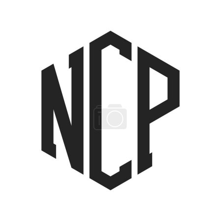 Téléchargez les illustrations : Conception du logo du PLCN. Lettre initiale Logo monogramme NCP en forme d'hexagone - en licence libre de droit