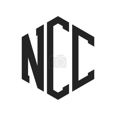 NCC Logo Design. Initial Letter NCC Monogram Logo using Hexagon shape
