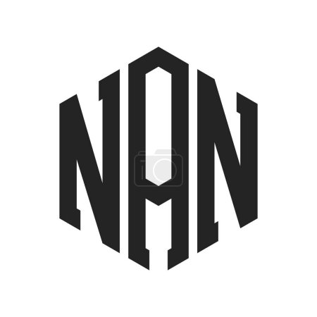 NAN Logo Design. Lettre initiale Logo monogramme NAN en forme d'hexagone