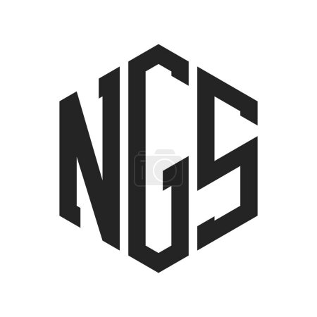 NGS Logo Design. Anfangsbuchstabe NGS Monogramm Logo mit Hexagon-Form