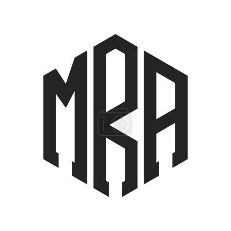 MRA Logo Design. Anfangsbuchstabe MRA Monogramm Logo mit Hexagon-Form