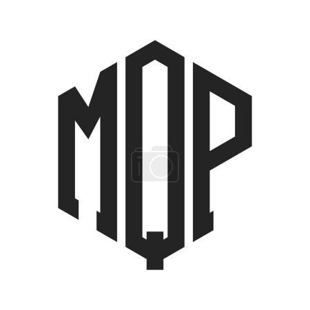 Téléchargez les illustrations : Conception de logo MQP. Lettre initiale logo monogramme MQP utilisant la forme hexagonale - en licence libre de droit