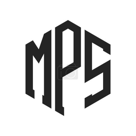 MPS Logo Design. Initial Letter MPS Monogram Logo using Hexagon shape