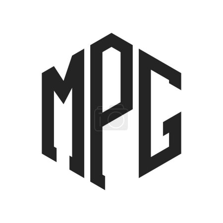 Conception de logo MPG. Lettre initiale MPG Monogram Logo en utilisant la forme hexagonale