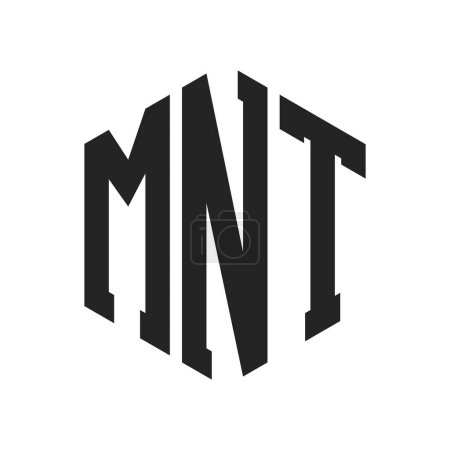 MNT Logo Design. Initial Letter MNT Monogram Logo using Hexagon shape