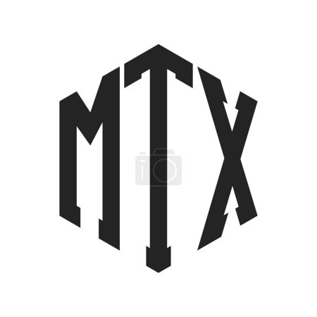 Ilustración de Diseño de Logo MTX. Logo inicial MTX Monogram con forma de hexágono - Imagen libre de derechos