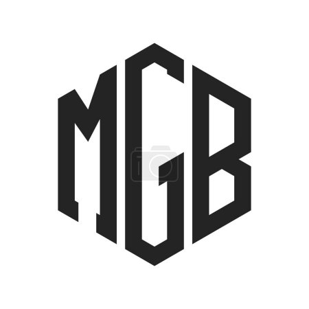 Téléchargez les illustrations : Conception de logo MGB. Lettre initiale logo monogramme MGB en utilisant la forme hexagonale - en licence libre de droit